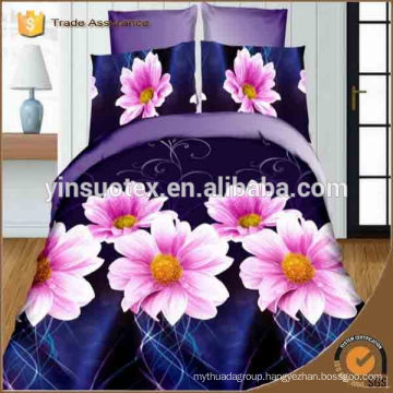 Top quality home bed line 3d bedding set polyester bedding set